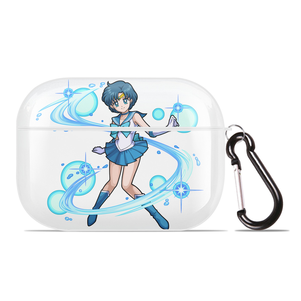 （画像用） 美少女戦士セーラームーン 水野 亜美 みずの あみ Sailor Moon Mizuno Ami 【AirPods Pro用】ハードシェル保護ケース 耐衝撃・防指紋・カラビナ付き商品仕様