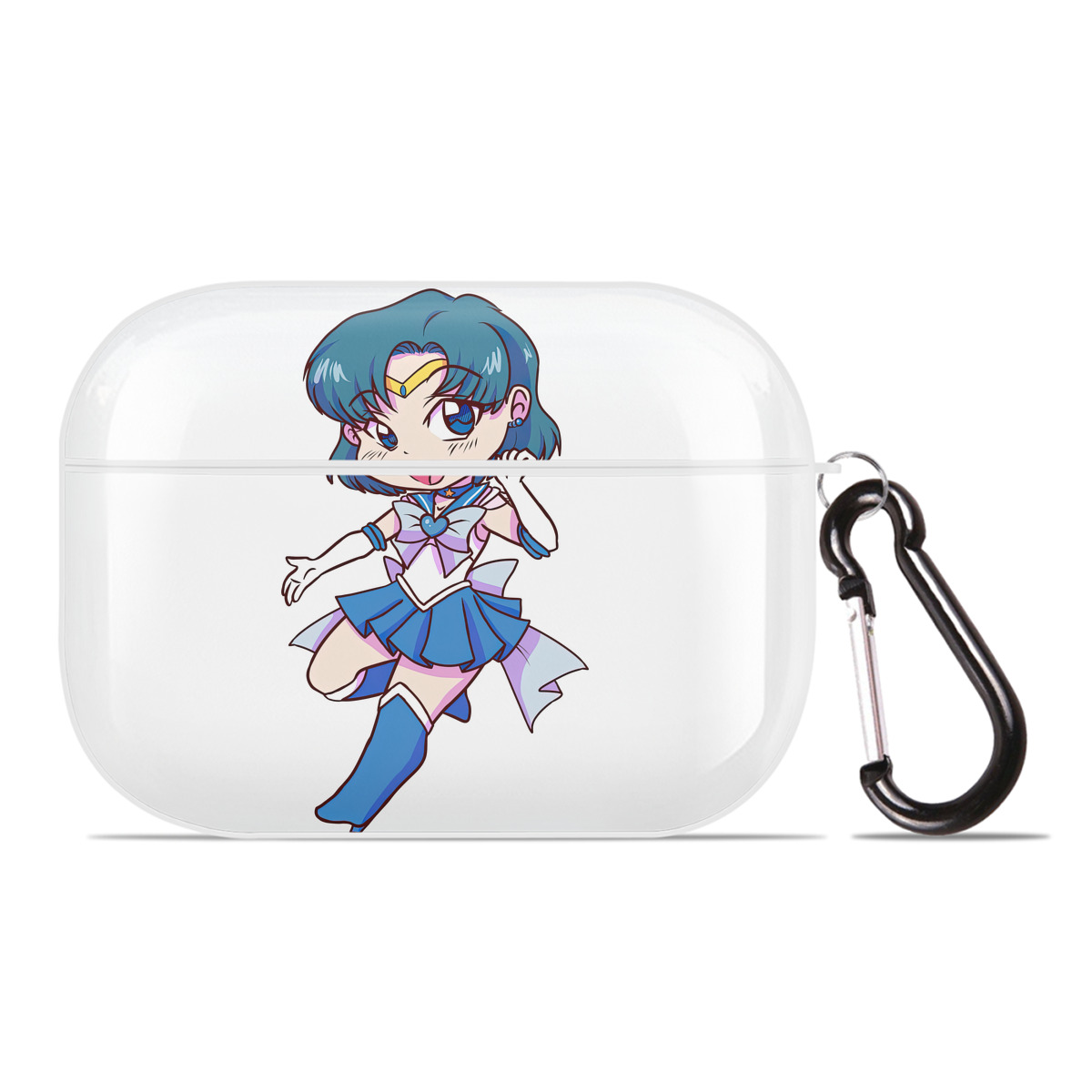 （画像用） 美少女戦士セーラームーン 水野 亜美 みずの あみ Sailor Moon Mizuno Ami 【AirPods Pro用】ハードシェル保護ケース 耐衝撃・防指紋・カラビナ付き商品仕様
