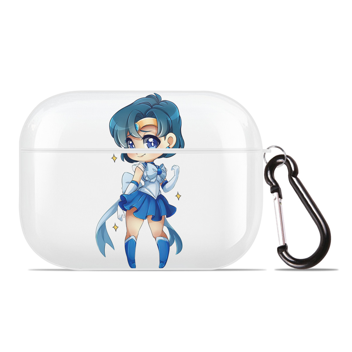 （画像用） 美少女戦士セーラームーン 水野 亜美 みずの あみ Sailor Moon Mizuno Ami 【AirPods Pro用】ハードシェル保護ケース 耐衝撃・防指紋・カラビナ付き商品仕様