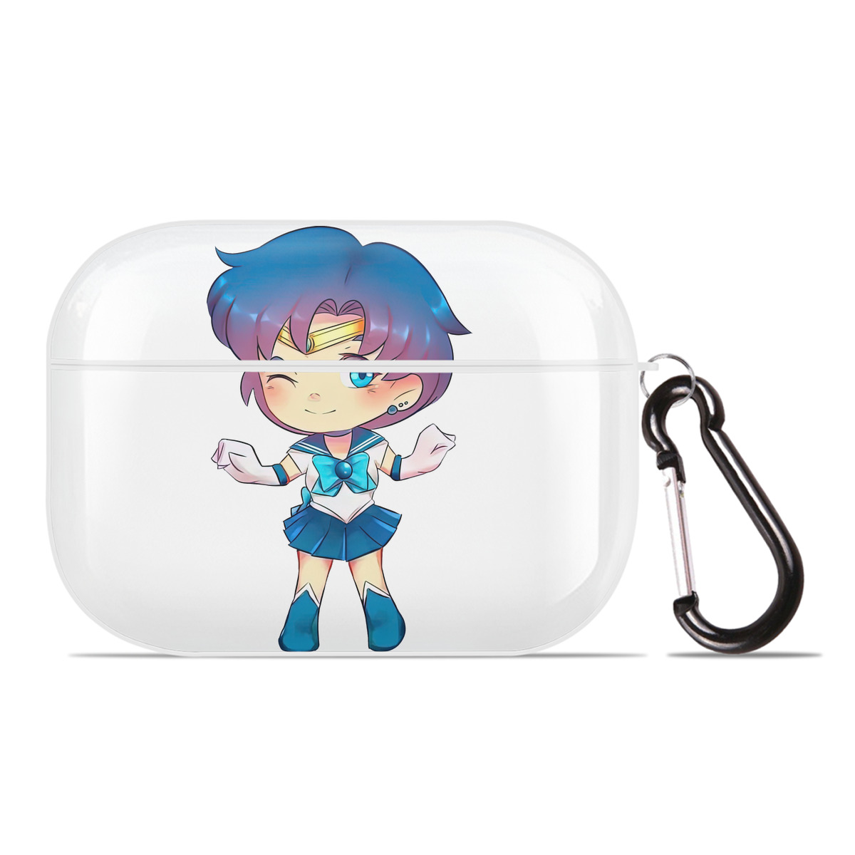 （画像用） 美少女戦士セーラームーン 水野 亜美 みずの あみ Sailor Moon Mizuno Ami 【AirPods Pro用】ハードシェル保護ケース 耐衝撃・防指紋・カラビナ付き商品仕様