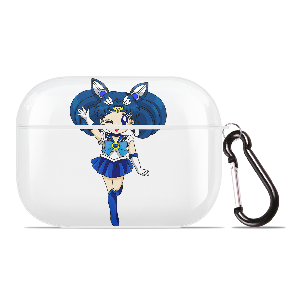（画像用） 美少女戦士セーラームーン 水野 亜美 みずの あみ Sailor Moon Mizuno Ami 【AirPods Pro用】ハードシェル保護ケース 耐衝撃・防指紋・カラビナ付き商品仕様