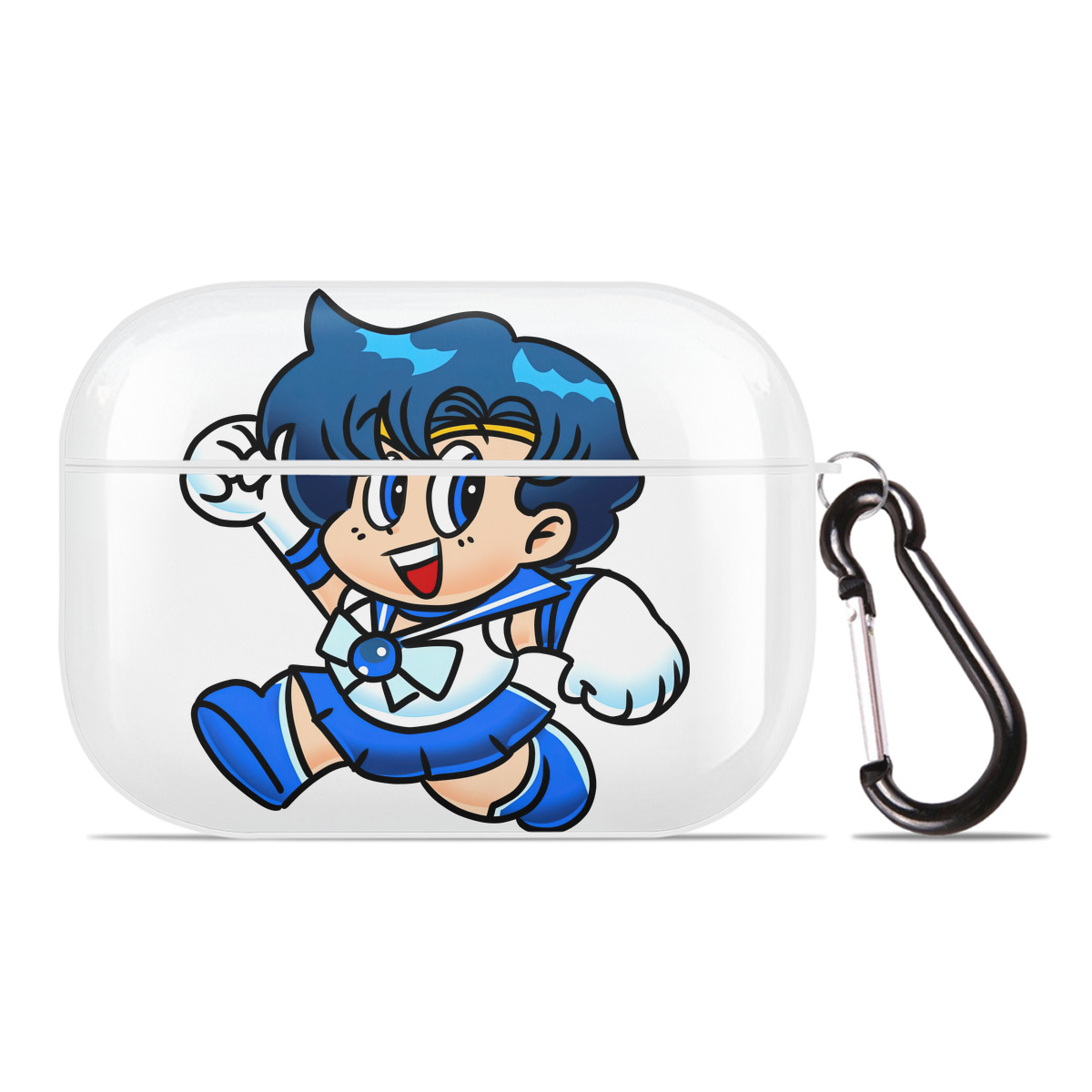 （画像用） 美少女戦士セーラームーン 水野 亜美 みずの あみ Sailor Moon Mizuno Ami 【AirPods Pro用】ハードシェル保護ケース 耐衝撃・防指紋・カラビナ付き商品仕様