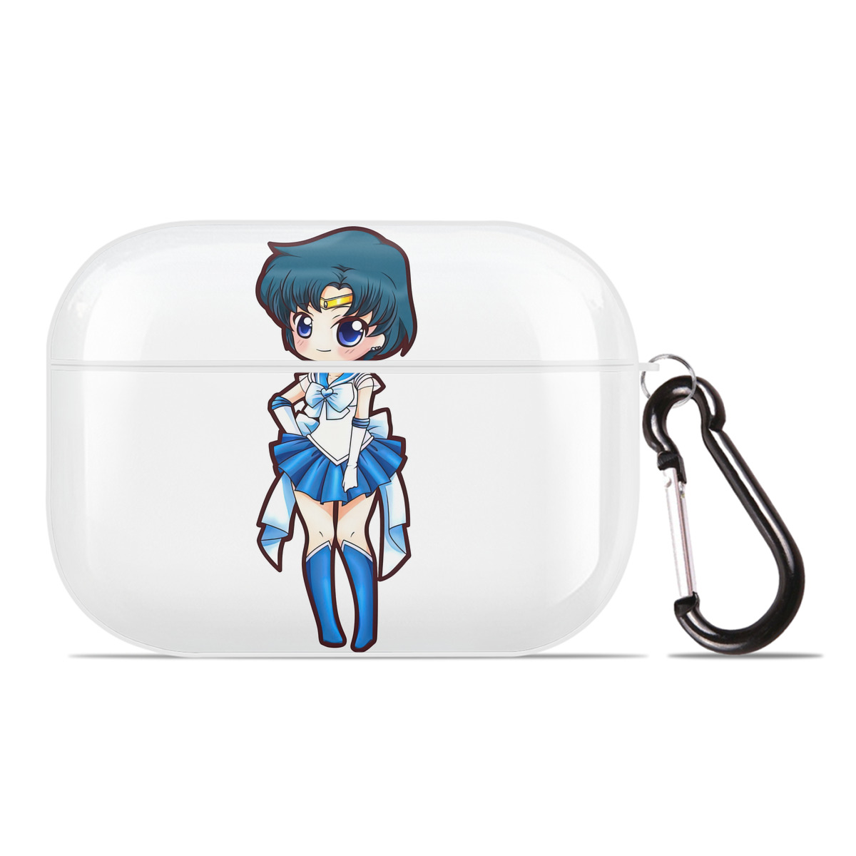 （画像用） 美少女戦士セーラームーン 水野 亜美 みずの あみ Sailor Moon Mizuno Ami 【AirPods Pro用】ハードシェル保護ケース 耐衝撃・防指紋・カラビナ付き商品仕様