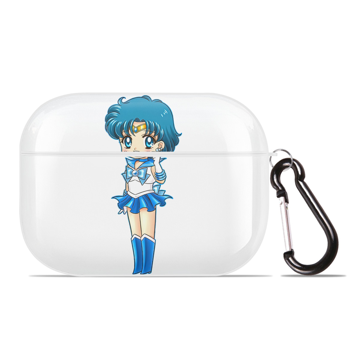 （画像用） 美少女戦士セーラームーン 水野 亜美 みずの あみ Sailor Moon Mizuno Ami 【AirPods Pro用】ハードシェル保護ケース 耐衝撃・防指紋・カラビナ付き商品仕様