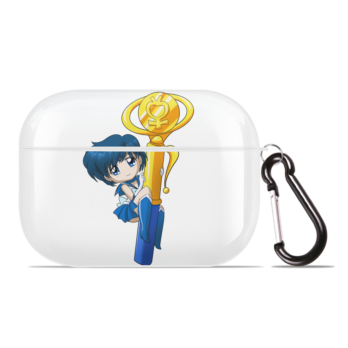 （画像用） 美少女戦士セーラームーン 水野 亜美 みずの あみ Sailor Moon Mizuno Ami 【AirPods Pro用】ハードシェル保護ケース 耐衝撃・防指紋・カラビナ付き商品仕様