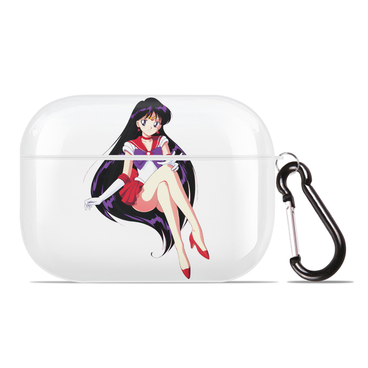 （画像用） 美少女戦士セーラームーン 火野レイ ひの レイ Sailor Moon Hino Rei （セーラーマーズ,Sailor Mars） 【AirPods Pro用】ハードシェル保護ケース 耐衝撃・防指紋・カラビナ付き商品仕様