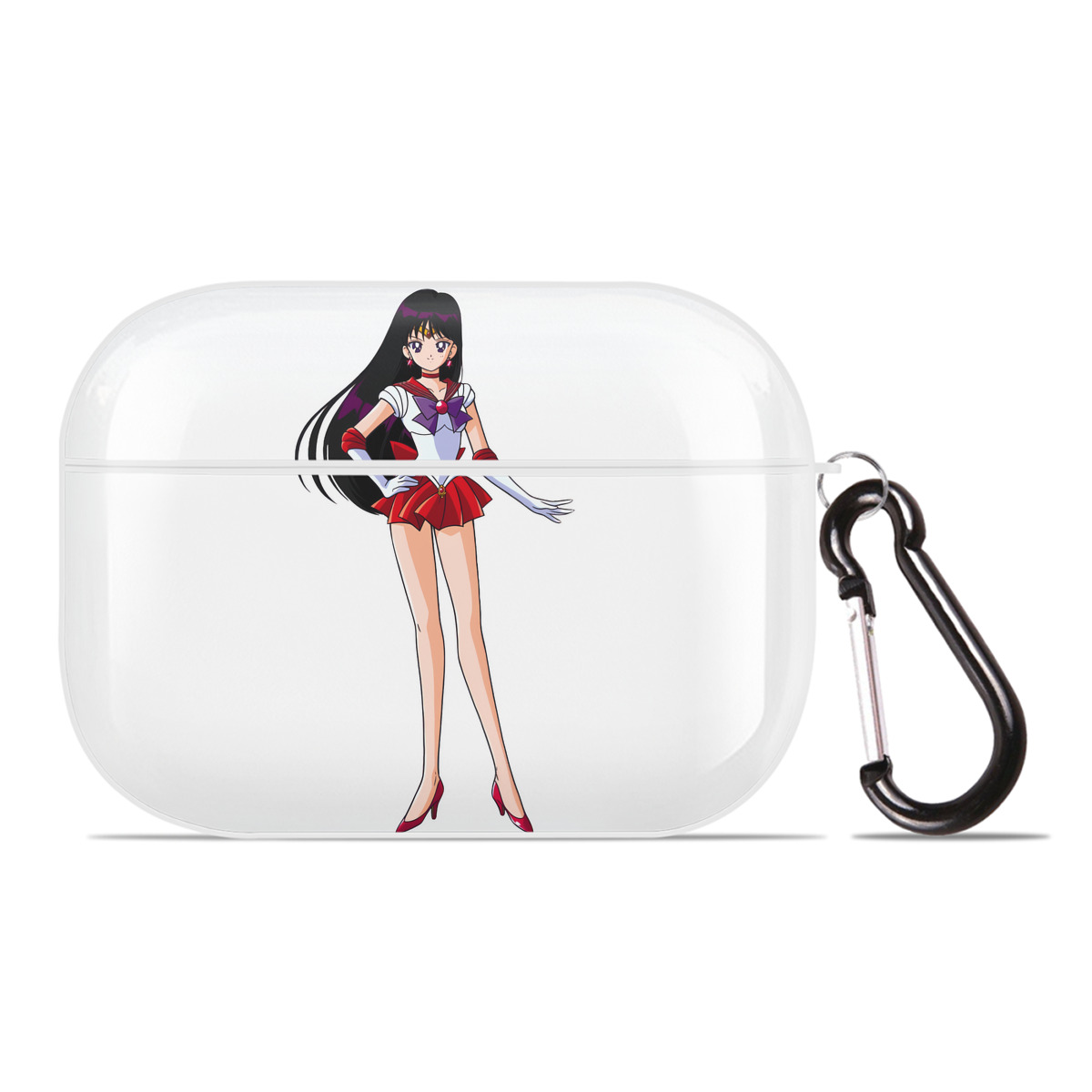 （画像用） 美少女戦士セーラームーン 火野レイ ひの レイ Sailor Moon Hino Rei （セーラーマーズ,Sailor Mars） 【AirPods Pro用】ハードシェル保護ケース 耐衝撃・防指紋・カラビナ付き商品仕様