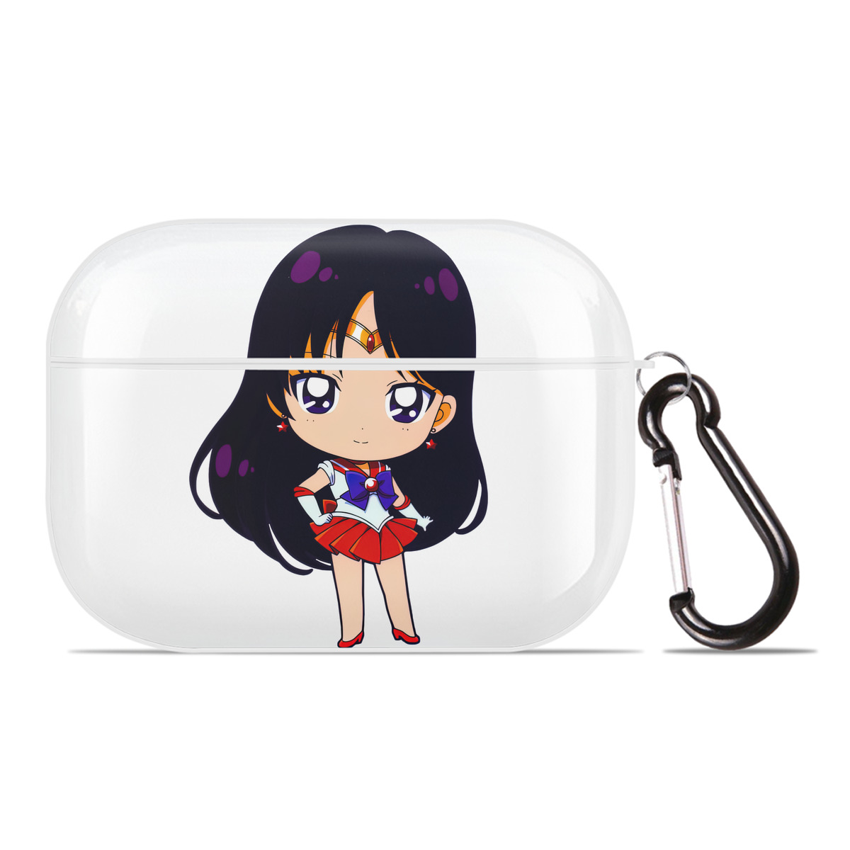 （画像用） 美少女戦士セーラームーン 火野レイ ひの レイ Sailor Moon Hino Rei （セーラーマーズ,Sailor Mars） 【AirPods Pro用】ハードシェル保護ケース 耐衝撃・防指紋・カラビナ付き商品仕様
