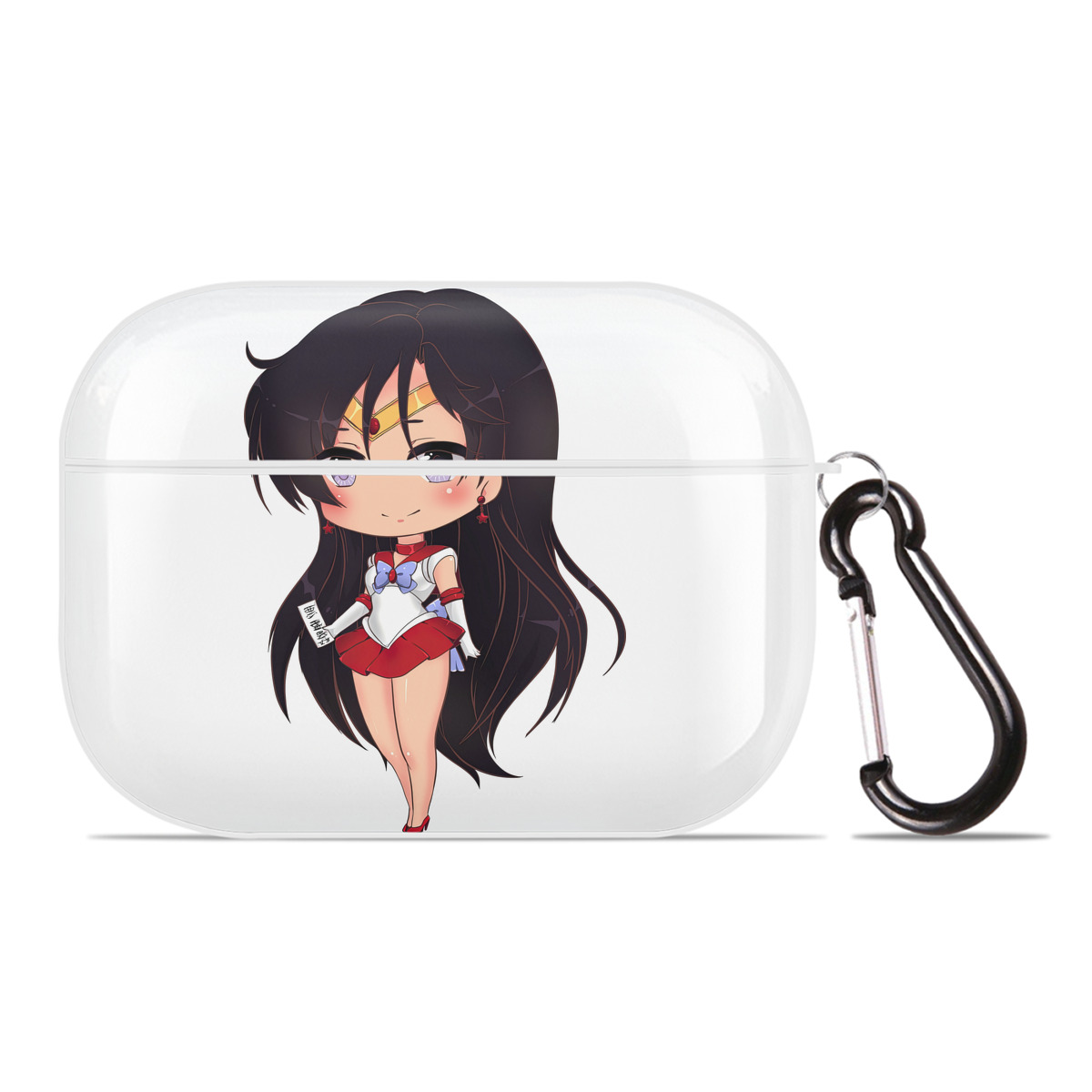 （画像用） 美少女戦士セーラームーン 火野レイ ひの レイ Sailor Moon Hino Rei （セーラーマーズ,Sailor Mars） 【AirPods Pro用】ハードシェル保護ケース 耐衝撃・防指紋・カラビナ付き商品仕様