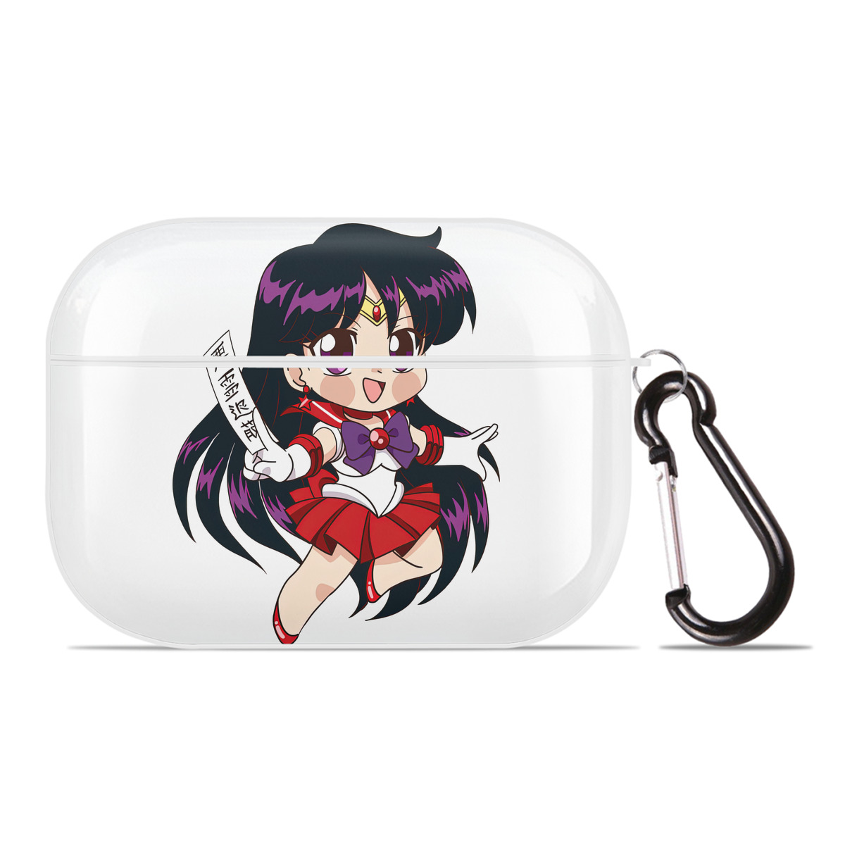 （画像用） 美少女戦士セーラームーン 火野レイ ひの レイ Sailor Moon Hino Rei （セーラーマーズ,Sailor Mars） 【AirPods Pro用】ハードシェル保護ケース 耐衝撃・防指紋・カラビナ付き商品仕様