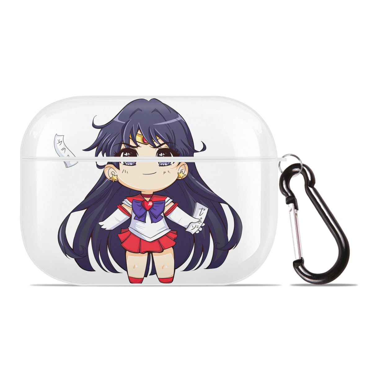 （画像用） 美少女戦士セーラームーン 火野レイ ひの レイ Sailor Moon Hino Rei （セーラーマーズ,Sailor Mars） 【AirPods Pro用】ハードシェル保護ケース 耐衝撃・防指紋・カラビナ付き商品仕様