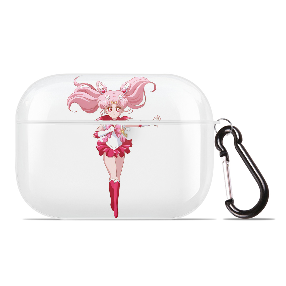 （画像用） 美少女戦士セーラームーン ちびうさ Sailor Moon Chibiusa Tsukino Usagi Small Lady Serenity 【AirPods Pro用】ハードシェル保護ケース 耐衝撃・防指紋・カラビナ付き商品仕様