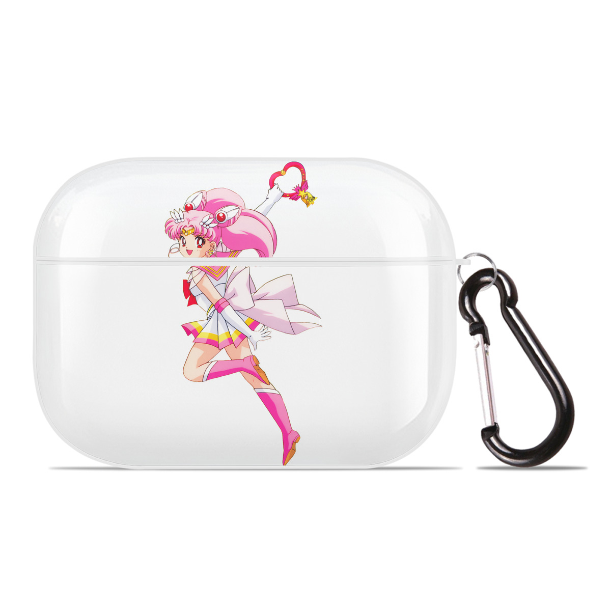 （画像用） 美少女戦士セーラームーン ちびうさ Sailor Moon Chibiusa Tsukino Usagi Small Lady Serenity 【AirPods Pro用】ハードシェル保護ケース 耐衝撃・防指紋・カラビナ付き商品仕様