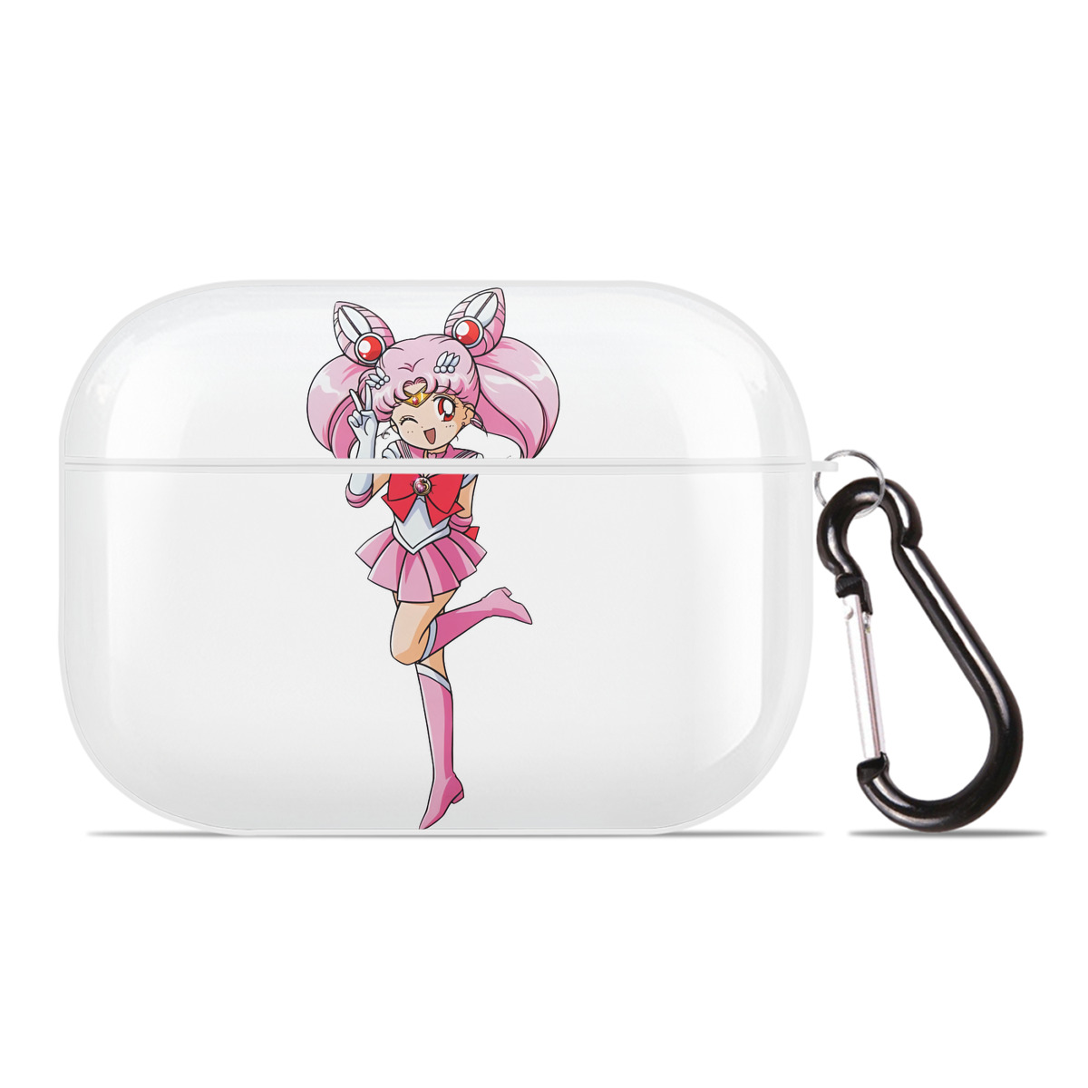 （画像用） 美少女戦士セーラームーン ちびうさ Sailor Moon Chibiusa Tsukino Usagi Small Lady Serenity 【AirPods Pro用】ハードシェル保護ケース 耐衝撃・防指紋・カラビナ付き商品仕様