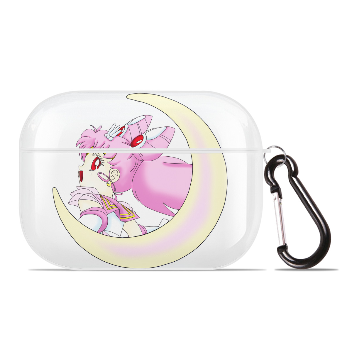 （画像用） 美少女戦士セーラームーン ちびうさ Sailor Moon Chibiusa Tsukino Usagi Small Lady Serenity 【AirPods Pro用】ハードシェル保護ケース 耐衝撃・防指紋・カラビナ付き商品仕様