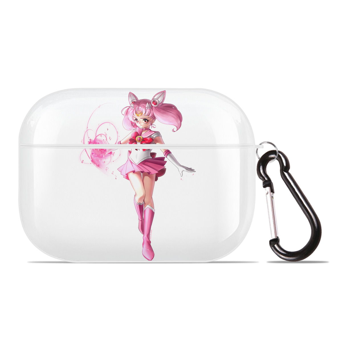（画像用） 美少女戦士セーラームーン ちびうさ Sailor Moon Chibiusa Tsukino Usagi Small Lady Serenity 【AirPods Pro用】ハードシェル保護ケース 耐衝撃・防指紋・カラビナ付き商品仕様