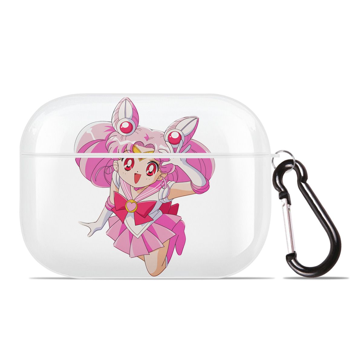 （画像用） 美少女戦士セーラームーン ちびうさ Sailor Moon Chibiusa Tsukino Usagi Small Lady Serenity 【AirPods Pro用】ハードシェル保護ケース 耐衝撃・防指紋・カラビナ付き商品仕様