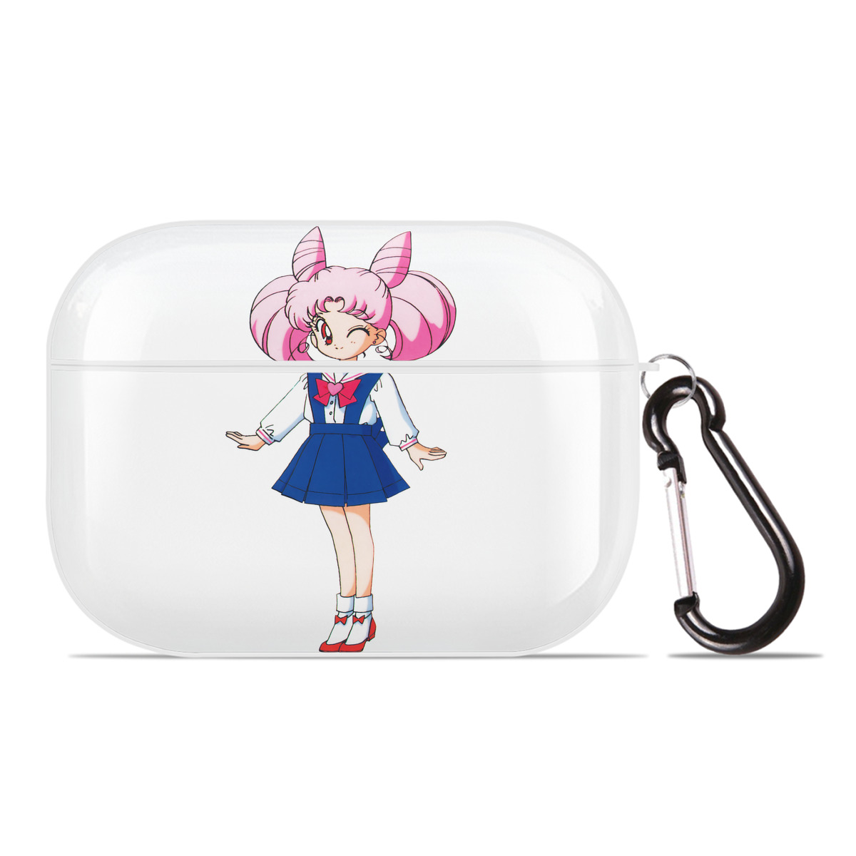 （画像用） 美少女戦士セーラームーン ちびうさ Sailor Moon Chibiusa Tsukino Usagi Small Lady Serenity 【AirPods Pro用】ハードシェル保護ケース 耐衝撃・防指紋・カラビナ付き商品仕様