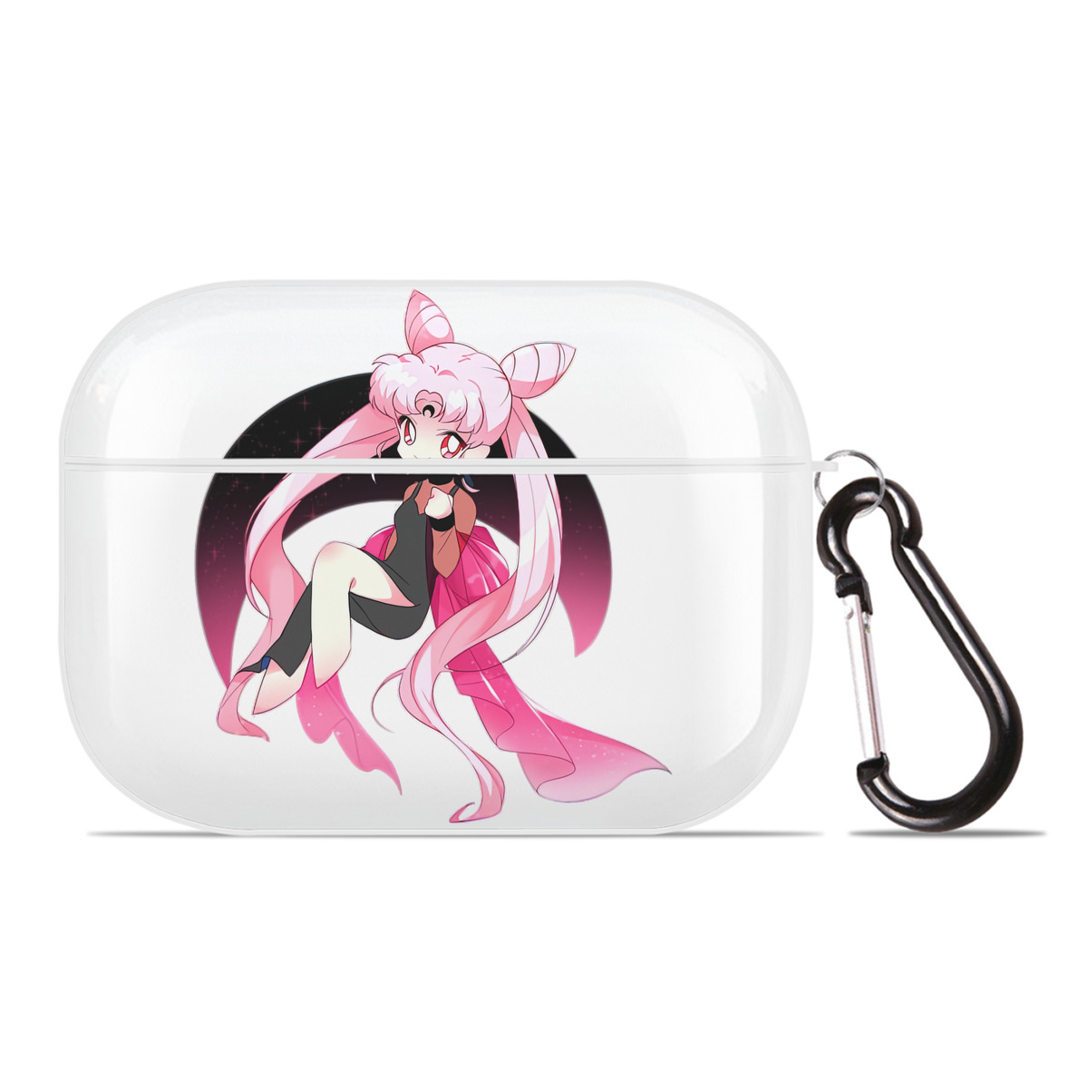 （画像用） 美少女戦士セーラームーン ちびうさ Sailor Moon Chibiusa Tsukino Usagi Small Lady Serenity 【AirPods Pro用】ハードシェル保護ケース 耐衝撃・防指紋・カラビナ付き商品仕様