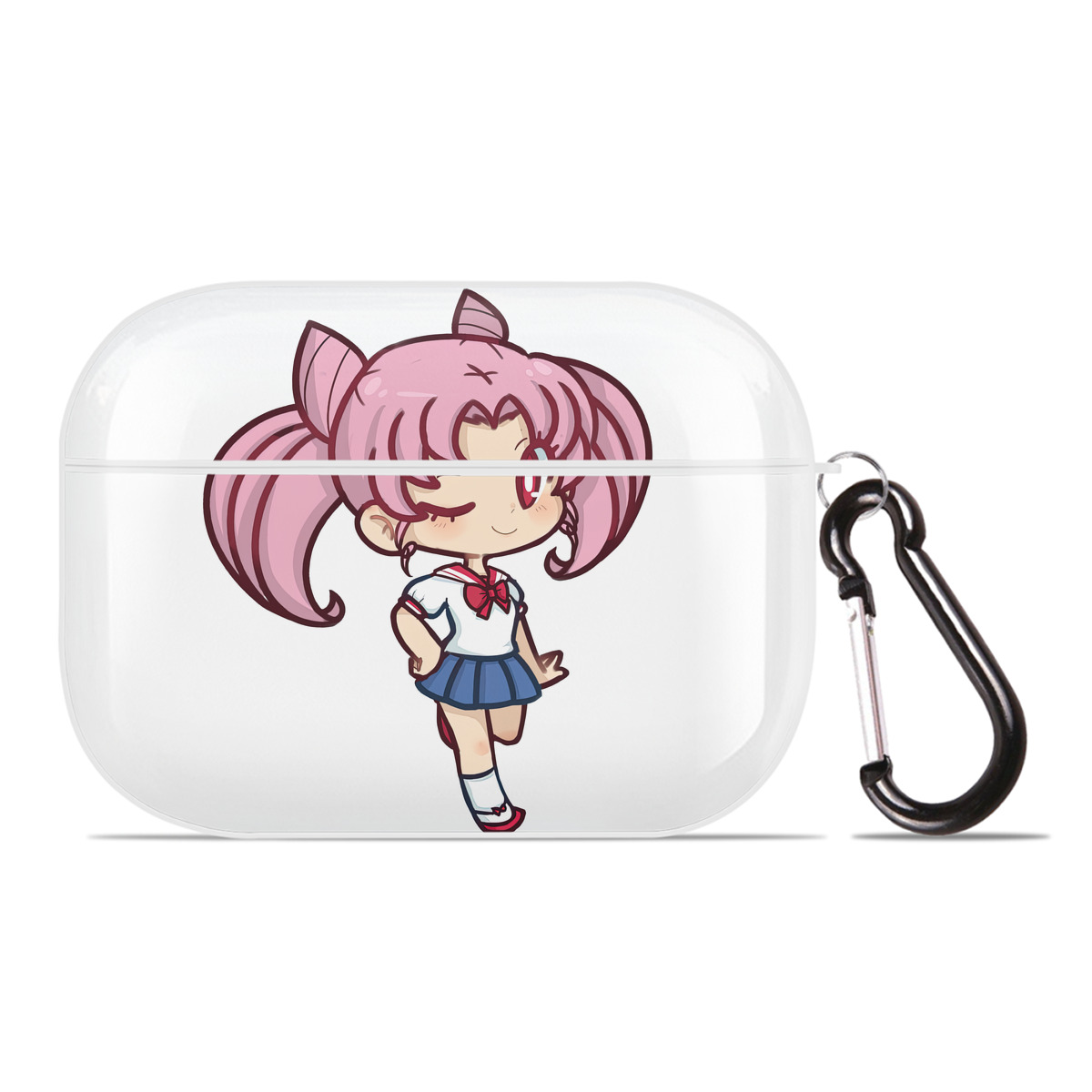 （画像用） 美少女戦士セーラームーン ちびうさ Sailor Moon Chibiusa Tsukino Usagi Small Lady Serenity 【AirPods Pro用】ハードシェル保護ケース 耐衝撃・防指紋・カラビナ付き商品仕様