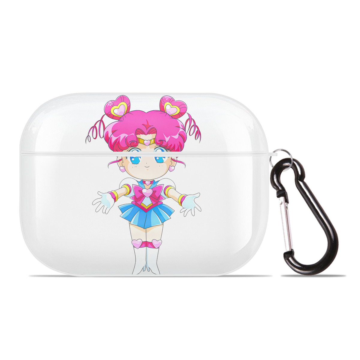 （画像用） 美少女戦士セーラームーン ちびうさ Sailor Moon Chibiusa Tsukino Usagi Small Lady Serenity 【AirPods Pro用】ハードシェル保護ケース 耐衝撃・防指紋・カラビナ付き商品仕様