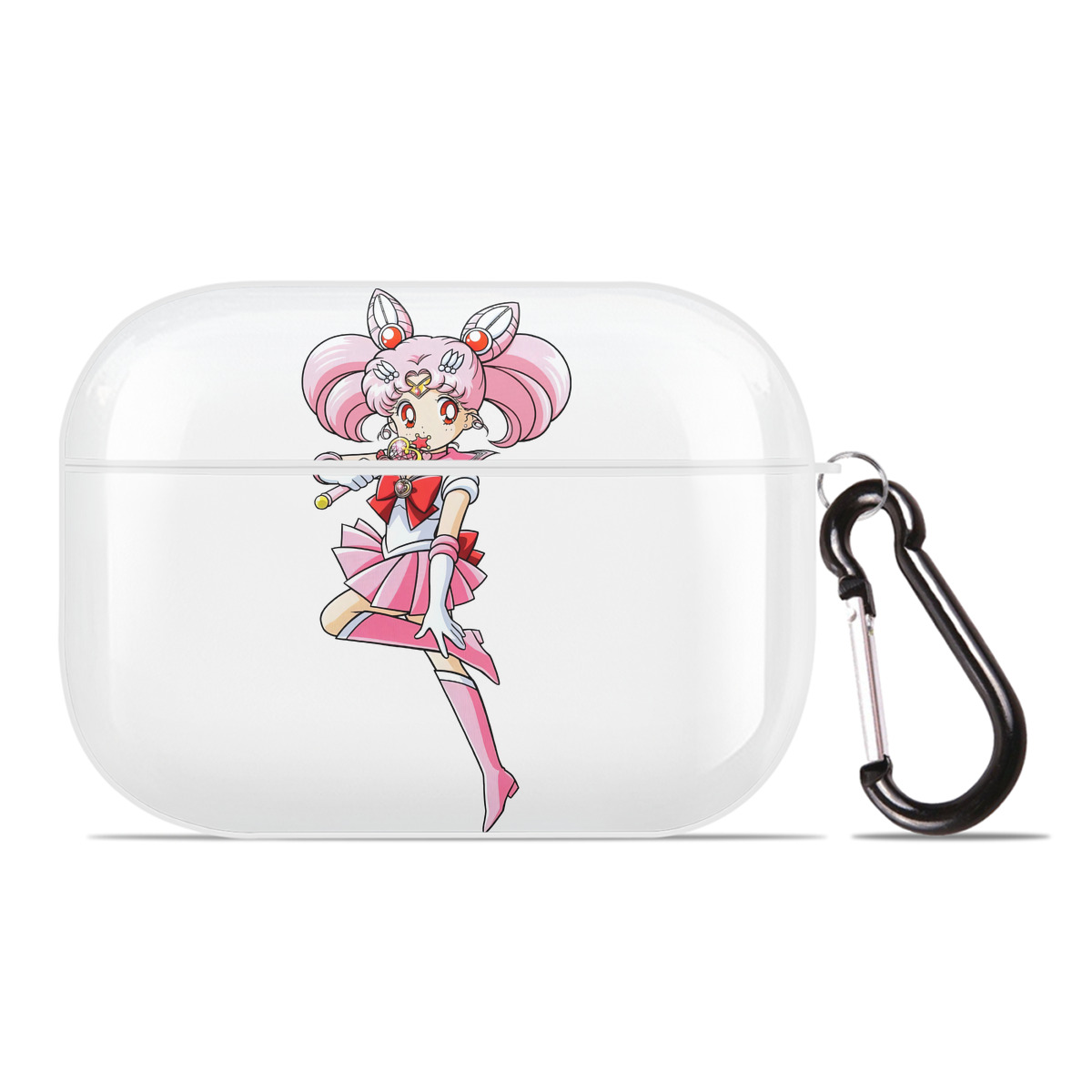（画像用） 美少女戦士セーラームーン ちびうさ Sailor Moon Chibiusa Tsukino Usagi Small Lady Serenity 【AirPods Pro用】ハードシェル保護ケース 耐衝撃・防指紋・カラビナ付き商品仕様