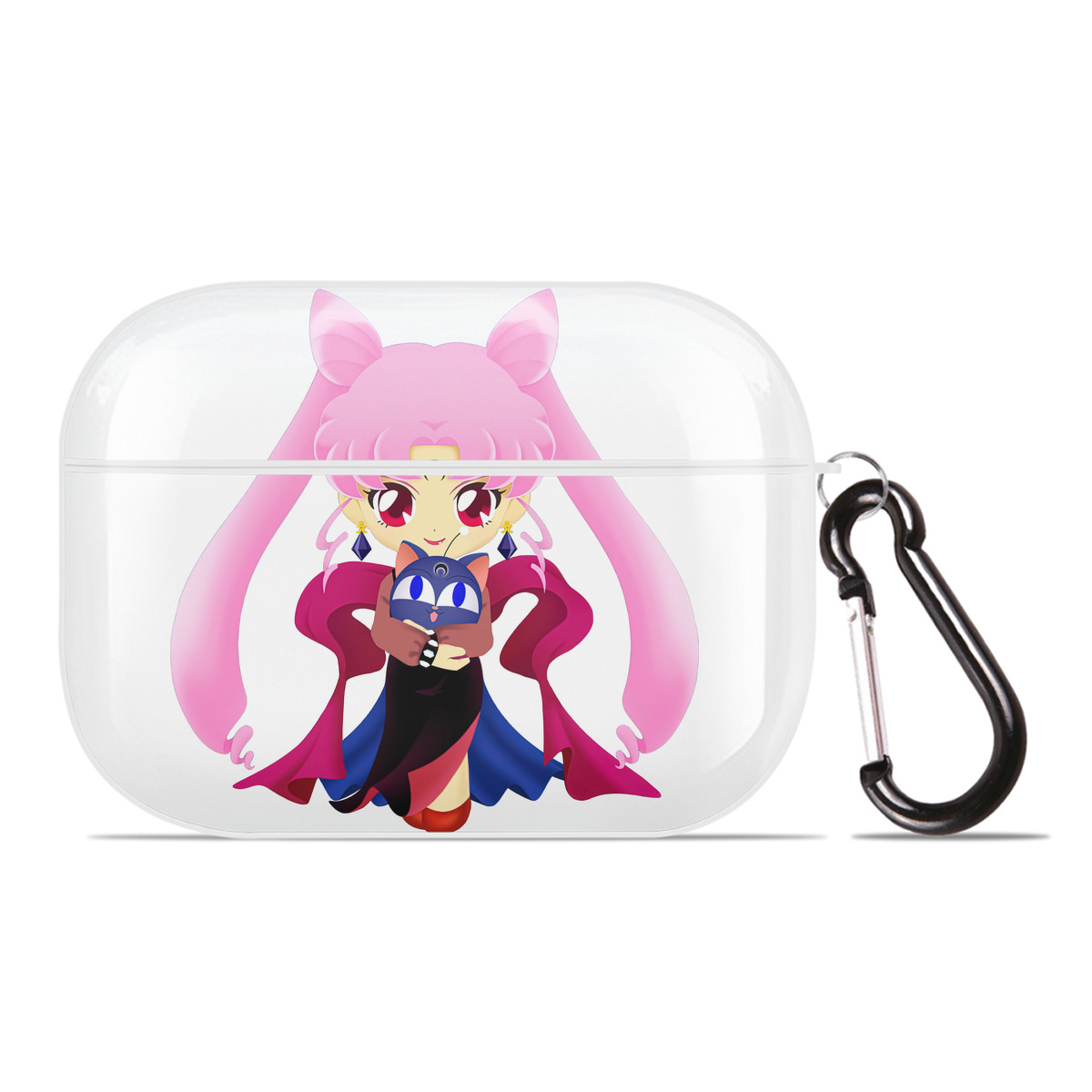 （画像用） 美少女戦士セーラームーン ちびうさ Sailor Moon Chibiusa Tsukino Usagi Small Lady Serenity 【AirPods Pro用】ハードシェル保護ケース 耐衝撃・防指紋・カラビナ付き商品仕様