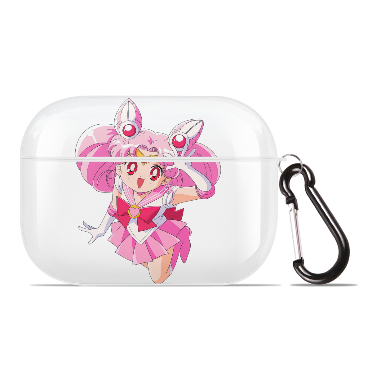 （画像用） 美少女戦士セーラームーン ちびうさ Sailor Moon Chibiusa Tsukino Usagi Small Lady Serenity 【AirPods Pro用】ハードシェル保護ケース 耐衝撃・防指紋・カラビナ付き商品仕様
