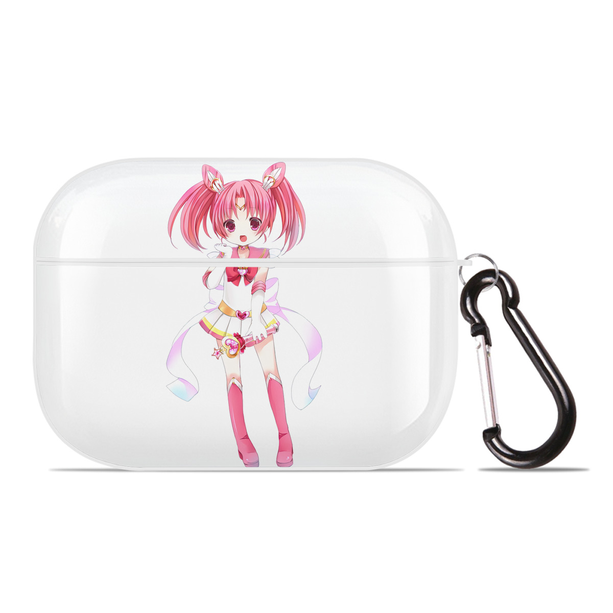 （画像用） 美少女戦士セーラームーン ちびうさ Sailor Moon Chibiusa Tsukino Usagi Small Lady Serenity 【AirPods Pro用】ハードシェル保護ケース 耐衝撃・防指紋・カラビナ付き商品仕様