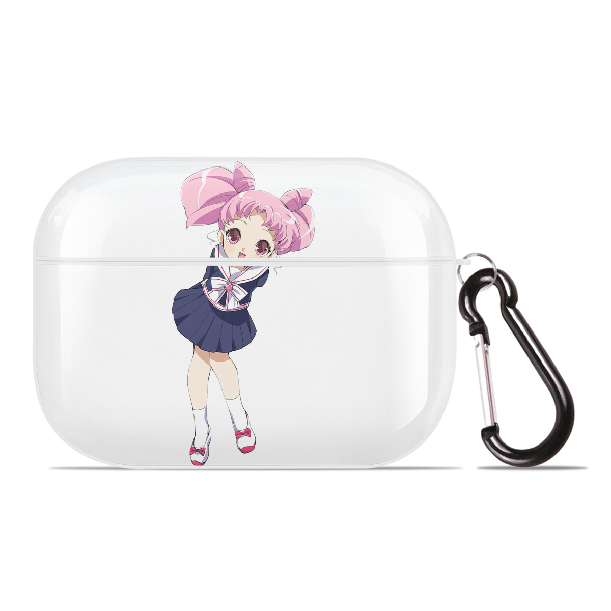 （画像用） 美少女戦士セーラームーン ちびうさ Sailor Moon Chibiusa Tsukino Usagi Small Lady Serenity 【AirPods Pro用】ハードシェル保護ケース 耐衝撃・防指紋・カラビナ付き商品仕様