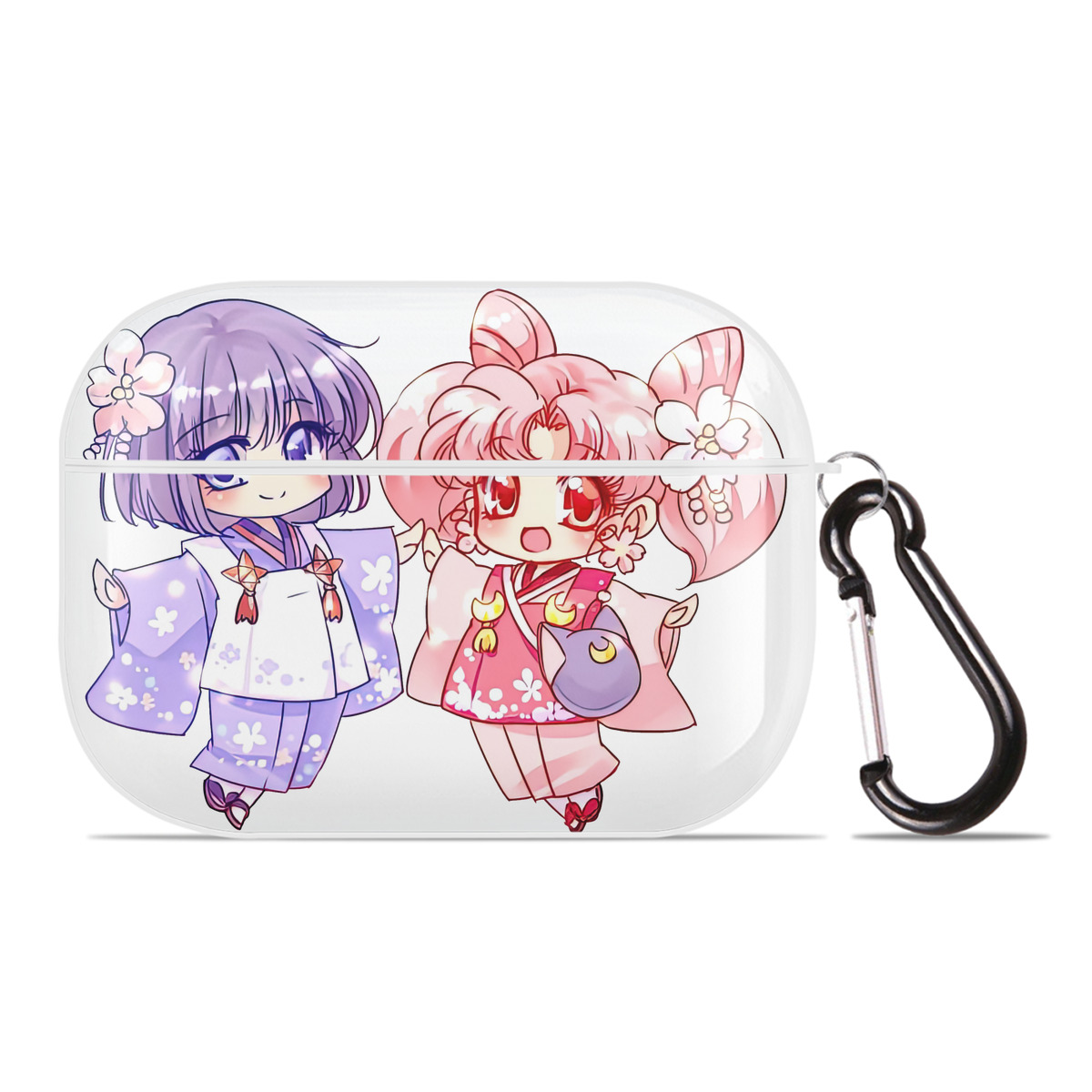 （画像用） 美少女戦士セーラームーン ちびうさ Sailor Moon Chibiusa Tsukino Usagi Small Lady Serenity 【AirPods Pro用】ハードシェル保護ケース 耐衝撃・防指紋・カラビナ付き商品仕様