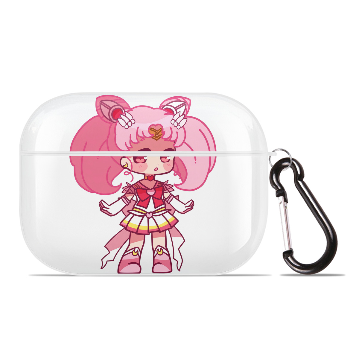 （画像用） 美少女戦士セーラームーン ちびうさ Sailor Moon Chibiusa Tsukino Usagi Small Lady Serenity 【AirPods Pro用】ハードシェル保護ケース 耐衝撃・防指紋・カラビナ付き商品仕様