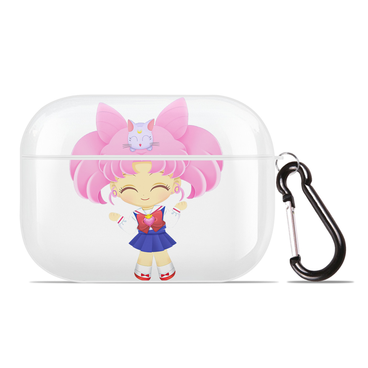 （画像用） 美少女戦士セーラームーン ちびうさ Sailor Moon Chibiusa Tsukino Usagi Small Lady Serenity 【AirPods Pro用】ハードシェル保護ケース 耐衝撃・防指紋・カラビナ付き商品仕様