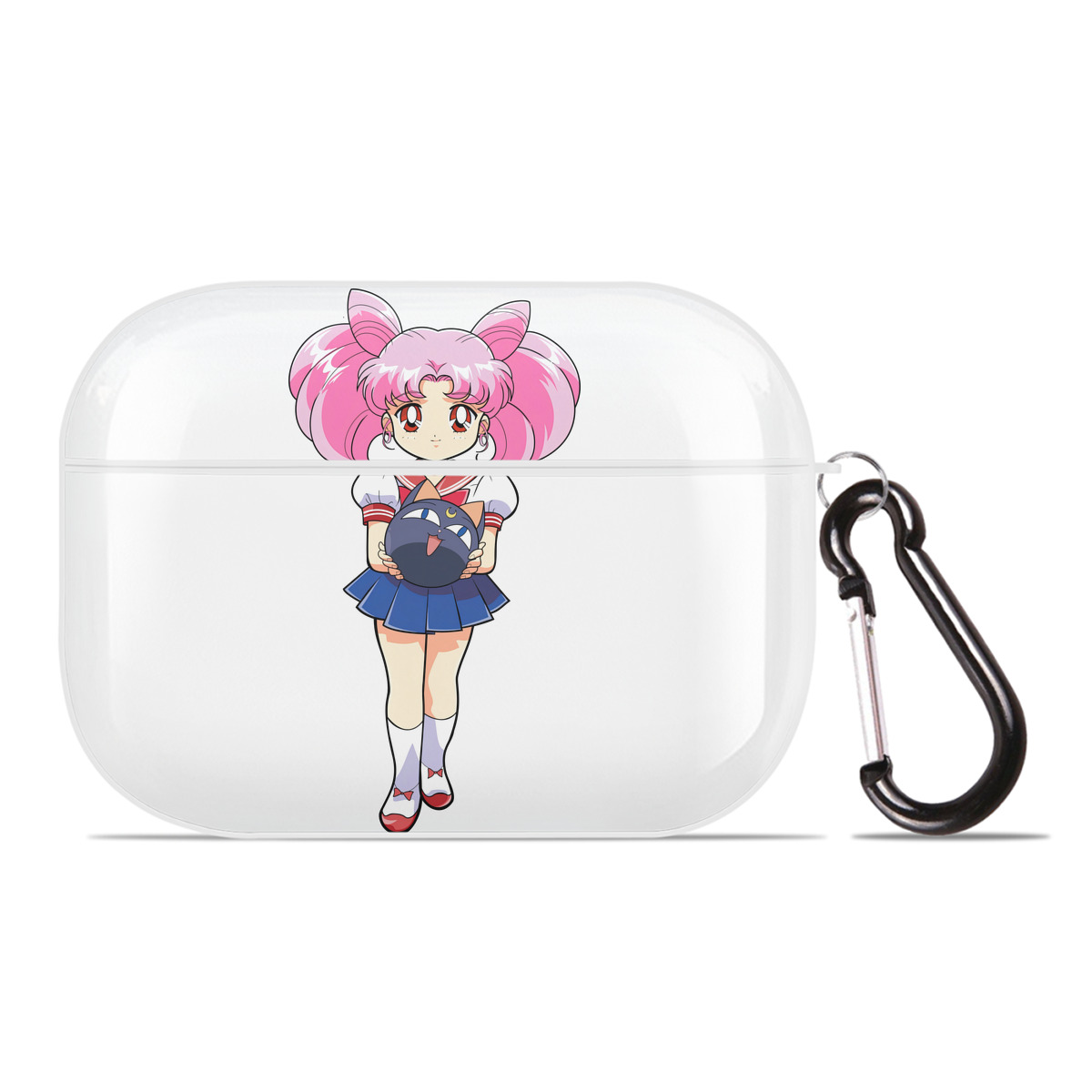 （画像用） 美少女戦士セーラームーン ちびうさ Sailor Moon Chibiusa Tsukino Usagi Small Lady Serenity 【AirPods Pro用】ハードシェル保護ケース 耐衝撃・防指紋・カラビナ付き商品仕様