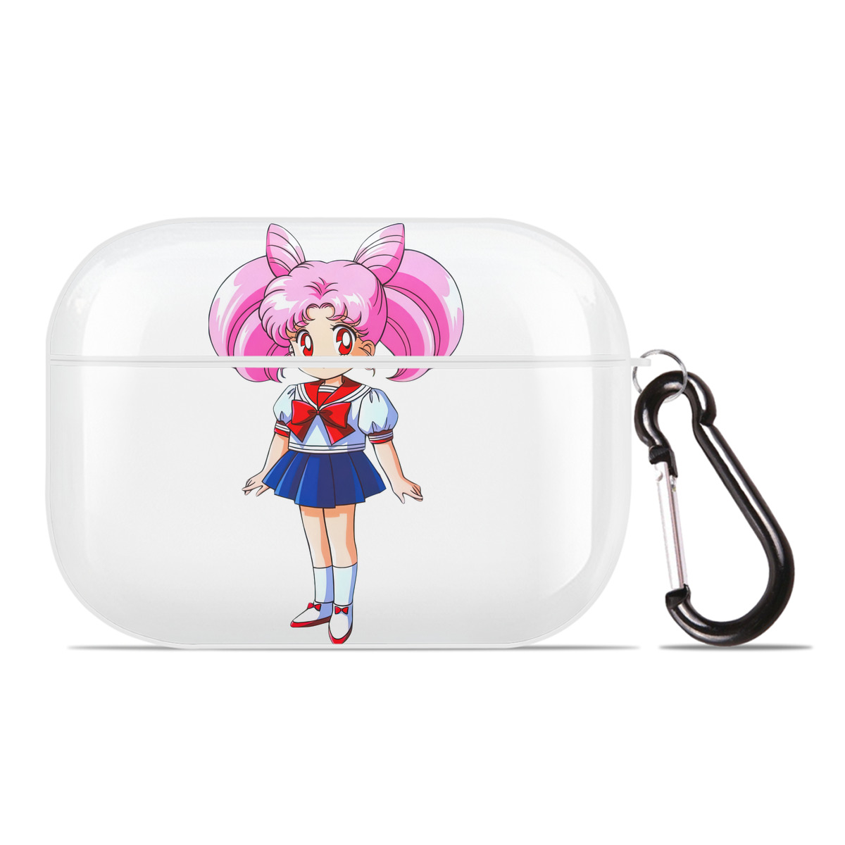 （画像用） 美少女戦士セーラームーン ちびうさ Sailor Moon Chibiusa Tsukino Usagi Small Lady Serenity 【AirPods Pro用】ハードシェル保護ケース 耐衝撃・防指紋・カラビナ付き商品仕様