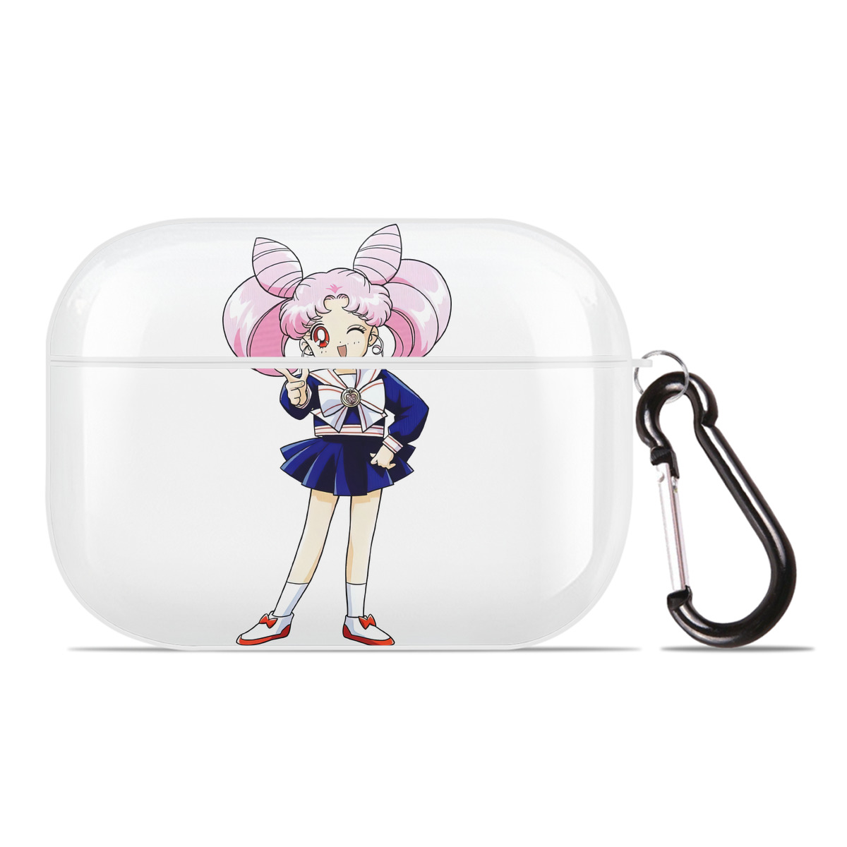 （画像用） 美少女戦士セーラームーン ちびうさ Sailor Moon Chibiusa Tsukino Usagi Small Lady Serenity 【AirPods Pro用】ハードシェル保護ケース 耐衝撃・防指紋・カラビナ付き商品仕様