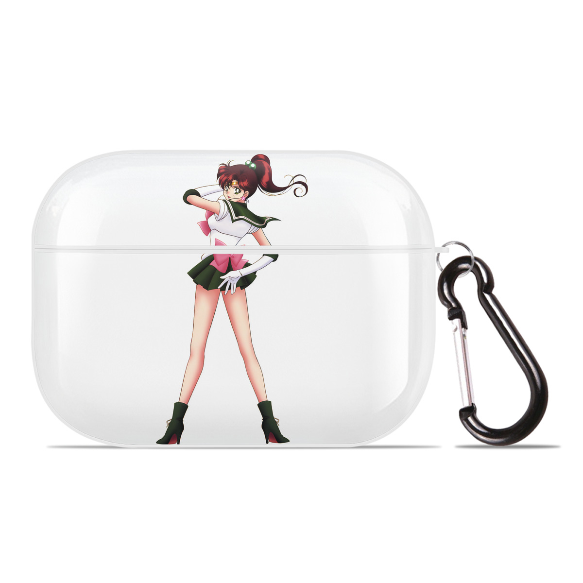 （画像用） 美少女戦士セーラームーン 木野 まこと きの まこと Sailor Moon Kino Makoto （セーラージュピター；Sailor Jupiter） 【AirPods Pro用】ハードシェル保護ケース 耐衝撃・防指紋・カラビナ付き商品仕様