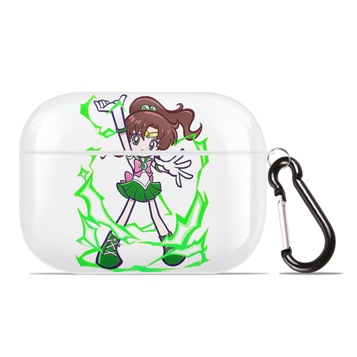 （画像用） 美少女戦士セーラームーン 木野 まこと きの まこと Sailor Moon Kino Makoto （セーラージュピター；Sailor Jupiter） 【AirPods Pro用】ハードシェル保護ケース 耐衝撃・防指紋・カラビナ付き商品仕様