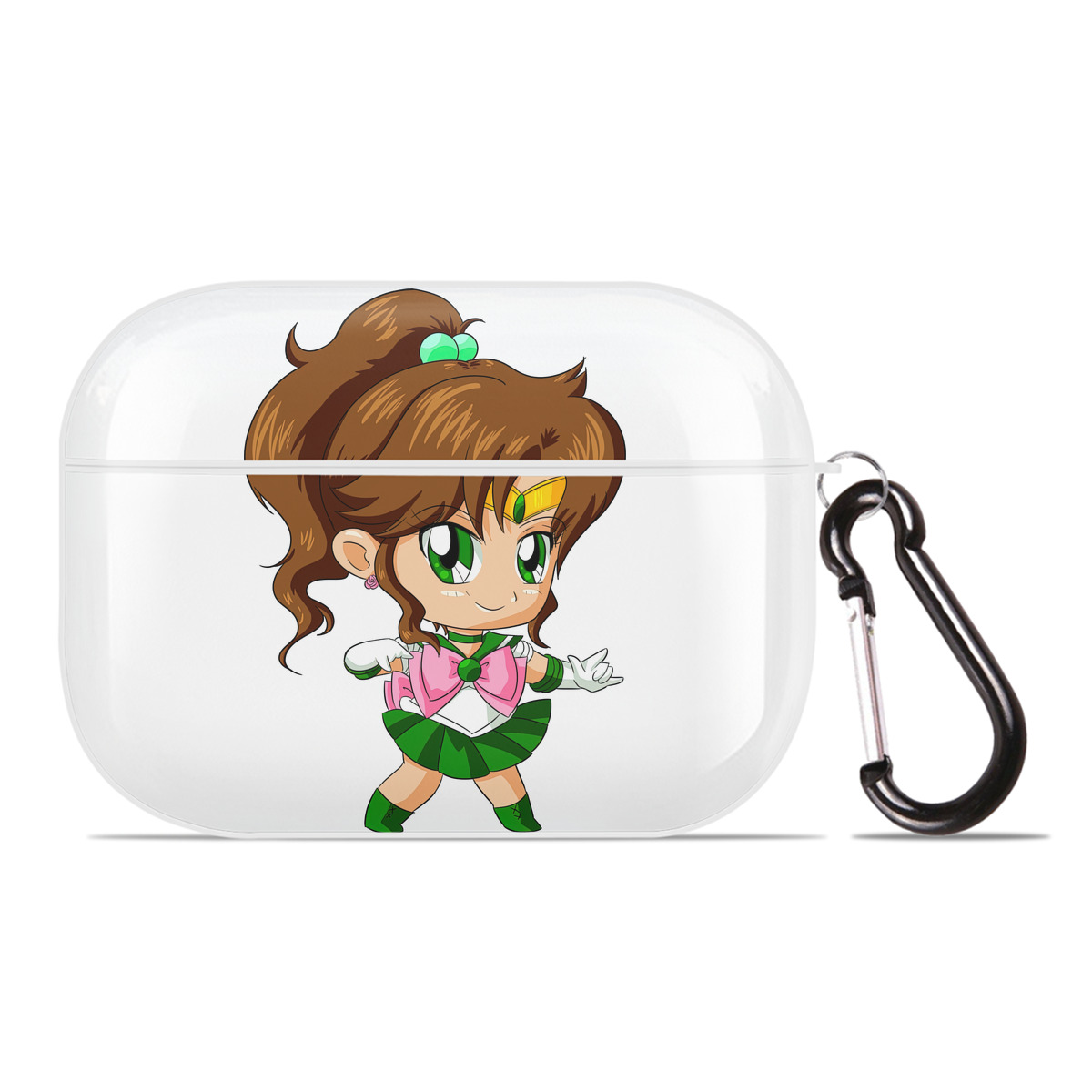 （画像用） 美少女戦士セーラームーン 木野 まこと きの まこと Sailor Moon Kino Makoto （セーラージュピター；Sailor Jupiter） 【AirPods Pro用】ハードシェル保護ケース 耐衝撃・防指紋・カラビナ付き商品仕様
