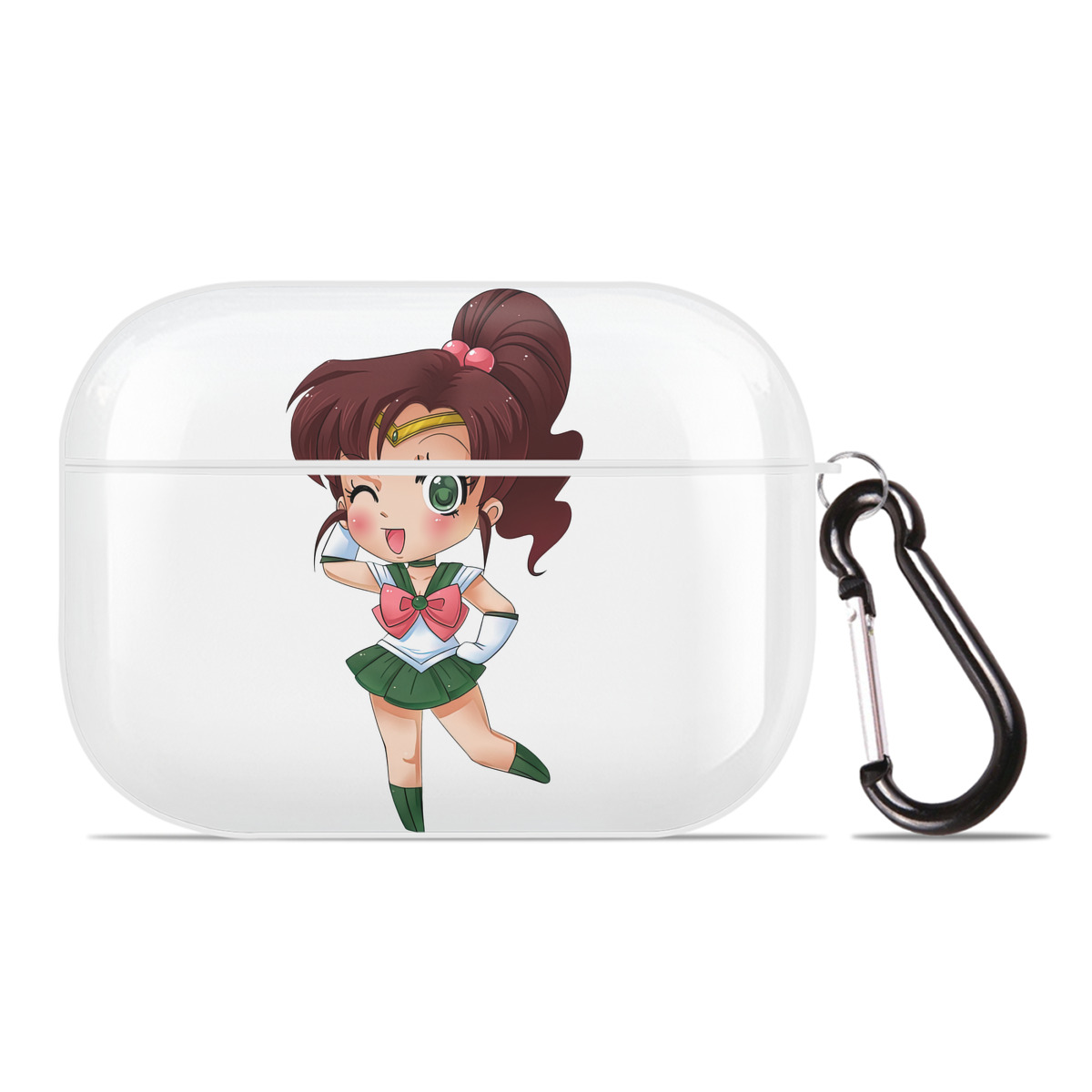 （画像用） 美少女戦士セーラームーン 木野 まこと きの まこと Sailor Moon Kino Makoto （セーラージュピター；Sailor Jupiter） 【AirPods Pro用】ハードシェル保護ケース 耐衝撃・防指紋・カラビナ付き商品仕様