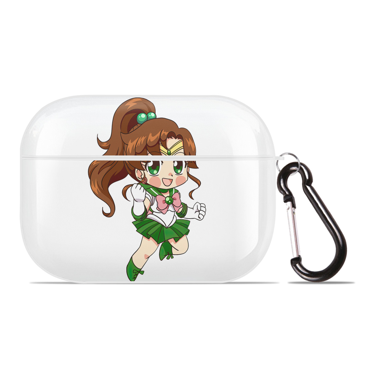 （画像用） 美少女戦士セーラームーン 木野 まこと きの まこと Sailor Moon Kino Makoto （セーラージュピター；Sailor Jupiter） 【AirPods Pro用】ハードシェル保護ケース 耐衝撃・防指紋・カラビナ付き商品仕様