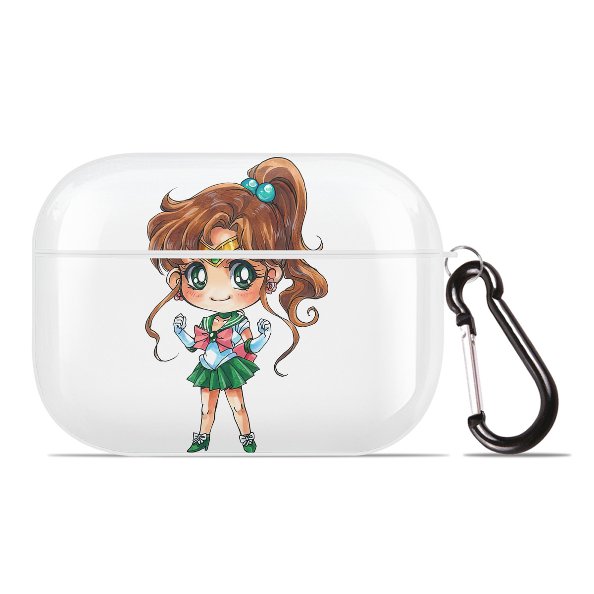 （画像用） 美少女戦士セーラームーン 木野 まこと きの まこと Sailor Moon Kino Makoto （セーラージュピター；Sailor Jupiter） 【AirPods Pro用】ハードシェル保護ケース 耐衝撃・防指紋・カラビナ付き商品仕様