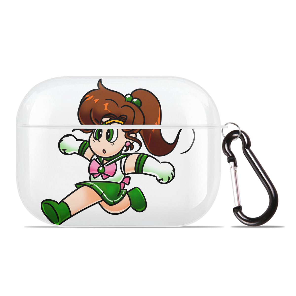 （画像用） 美少女戦士セーラームーン 木野 まこと きの まこと Sailor Moon Kino Makoto （セーラージュピター；Sailor Jupiter） 【AirPods Pro用】ハードシェル保護ケース 耐衝撃・防指紋・カラビナ付き商品仕様