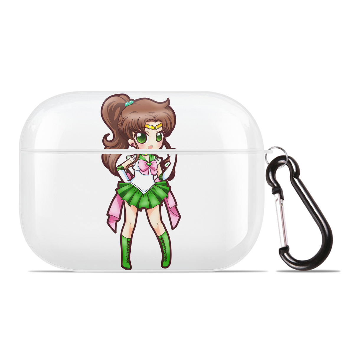 （画像用） 美少女戦士セーラームーン 木野 まこと きの まこと Sailor Moon Kino Makoto （セーラージュピター；Sailor Jupiter） 【AirPods Pro用】ハードシェル保護ケース 耐衝撃・防指紋・カラビナ付き商品仕様
