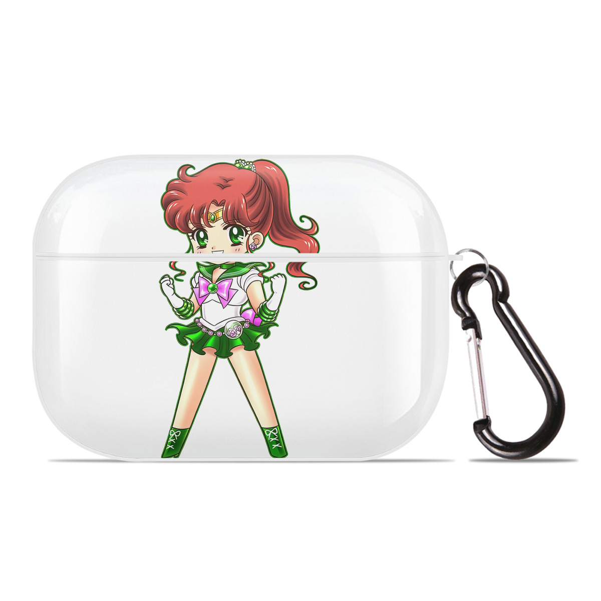 （画像用） 美少女戦士セーラームーン 木野 まこと きの まこと Sailor Moon Kino Makoto （セーラージュピター；Sailor Jupiter） 【AirPods Pro用】ハードシェル保護ケース 耐衝撃・防指紋・カラビナ付き商品仕様