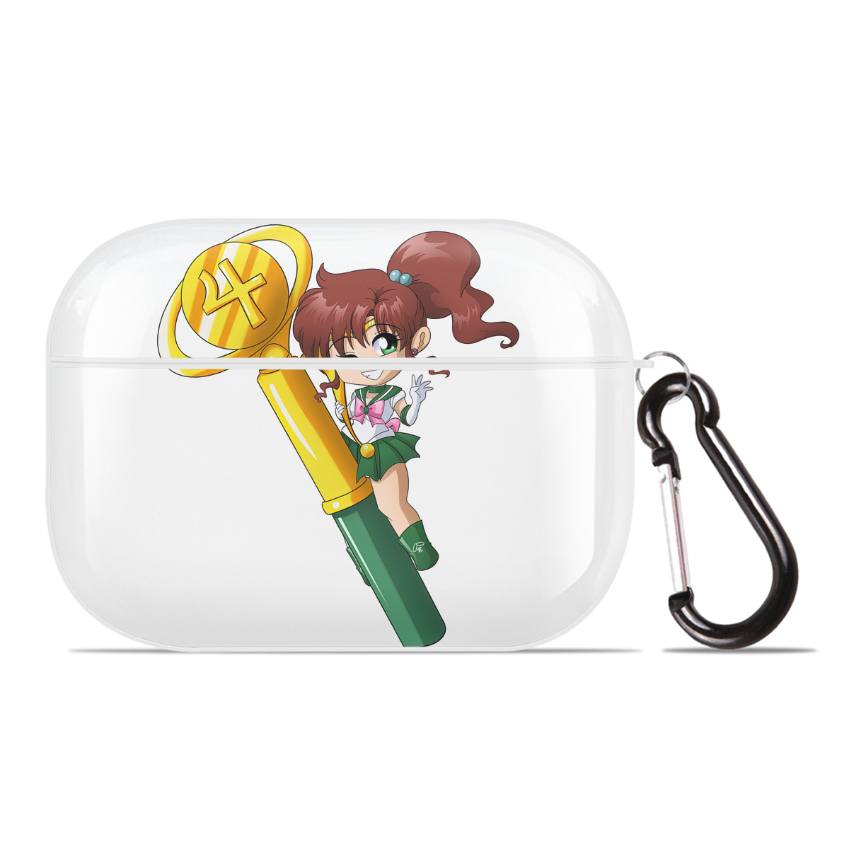 （画像用） 美少女戦士セーラームーン 木野 まこと きの まこと Sailor Moon Kino Makoto （セーラージュピター；Sailor Jupiter） 【AirPods Pro用】ハードシェル保護ケース 耐衝撃・防指紋・カラビナ付き商品仕様