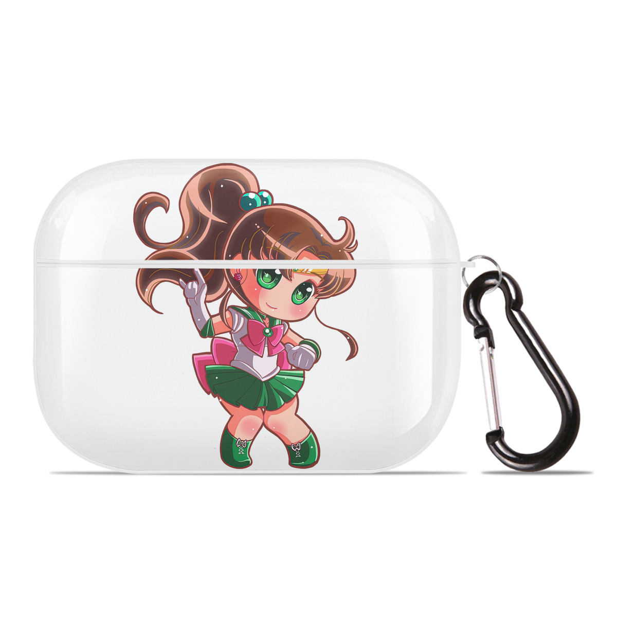 （画像用） 美少女戦士セーラームーン 木野 まこと きの まこと Sailor Moon Kino Makoto （セーラージュピター；Sailor Jupiter） 【AirPods Pro用】ハードシェル保護ケース 耐衝撃・防指紋・カラビナ付き商品仕様