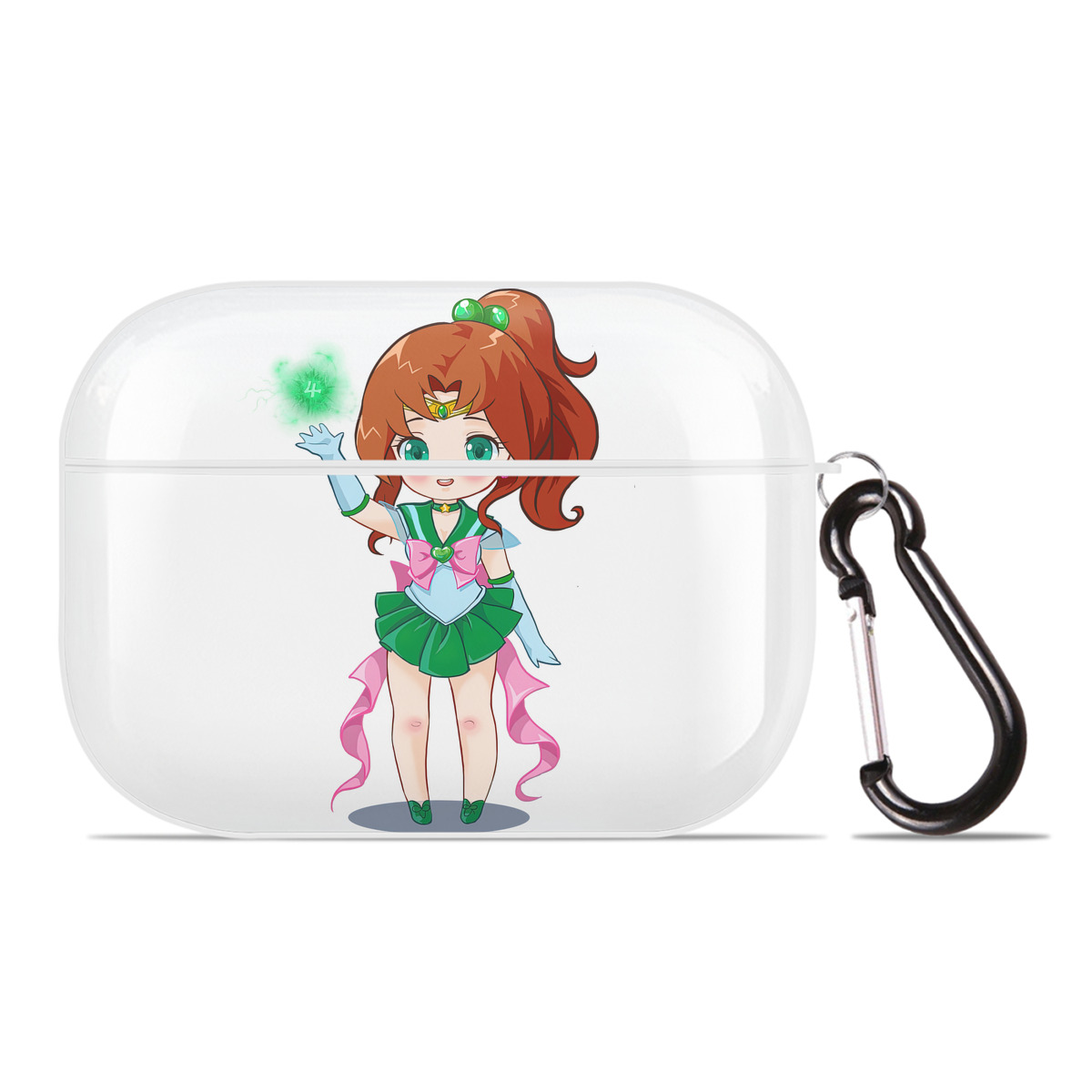 （画像用） 美少女戦士セーラームーン 木野 まこと きの まこと Sailor Moon Kino Makoto （セーラージュピター；Sailor Jupiter） 【AirPods Pro用】ハードシェル保護ケース 耐衝撃・防指紋・カラビナ付き商品仕様