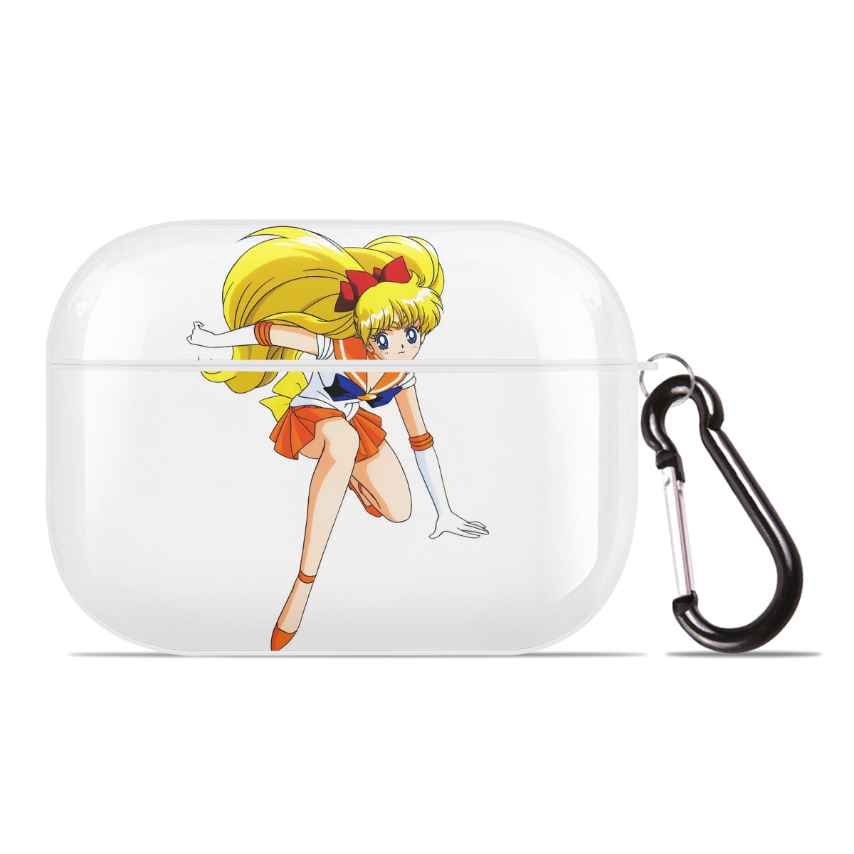 （画像用） 美少女戦士セーラームーン 愛野 美奈子 あいの みなこ Sailor Moon Aino Minako 【AirPods Pro用】ハードシェル保護ケース 耐衝撃・防指紋・カラビナ付き商品仕様