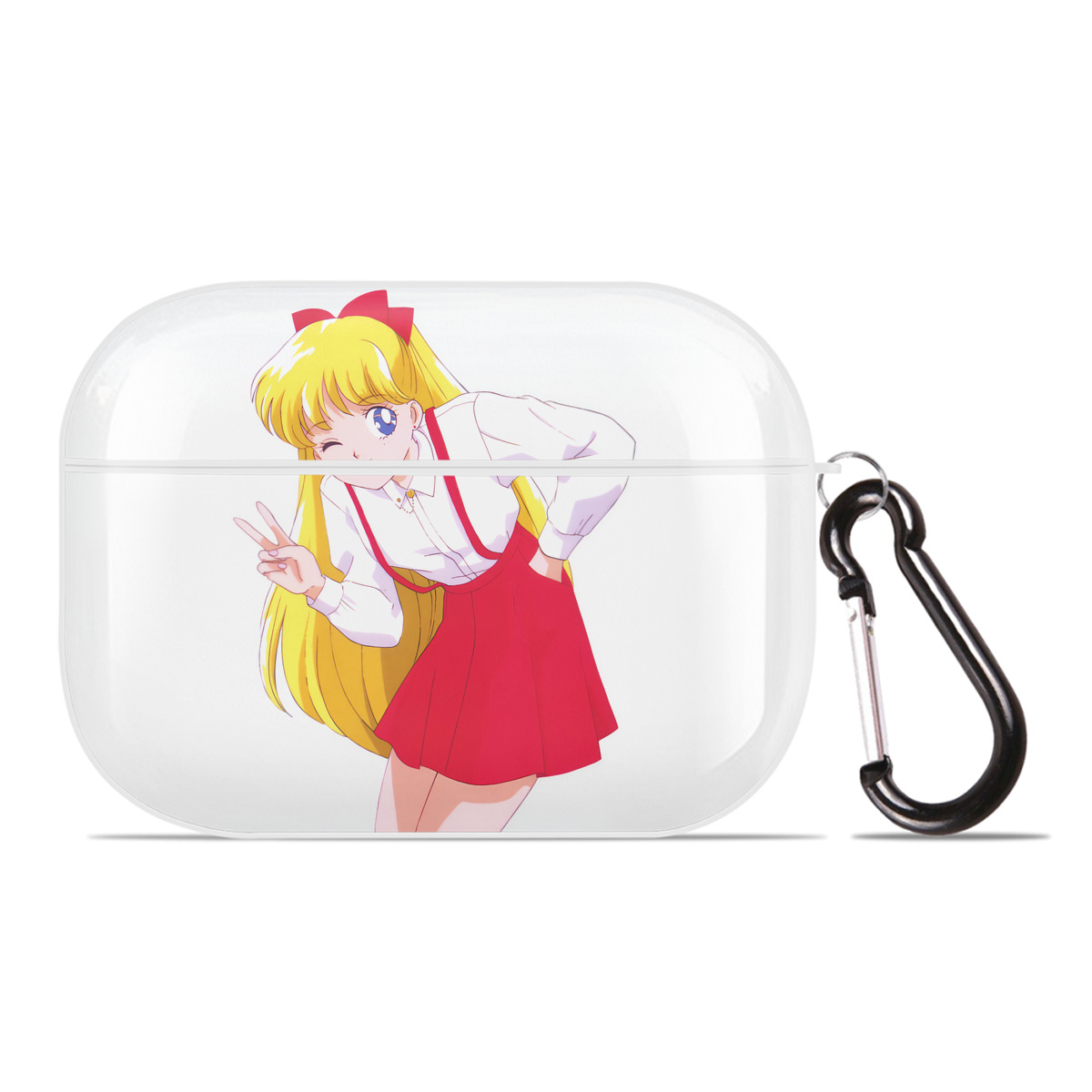 （画像用） 美少女戦士セーラームーン 愛野 美奈子 あいの みなこ Sailor Moon Aino Minako 【AirPods Pro用】ハードシェル保護ケース 耐衝撃・防指紋・カラビナ付き商品仕様
